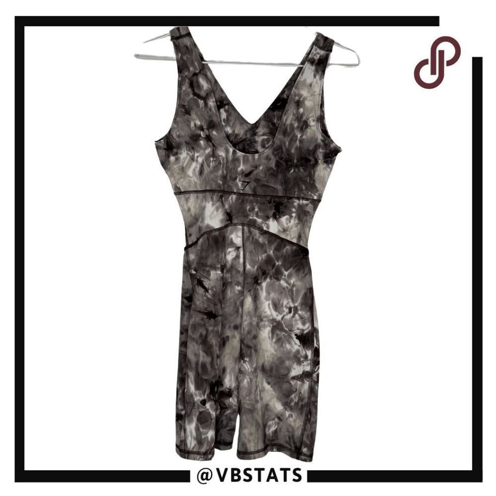 Gymshark Women's Elevate All In One Romper Cement Brown Spray Dye Size Small